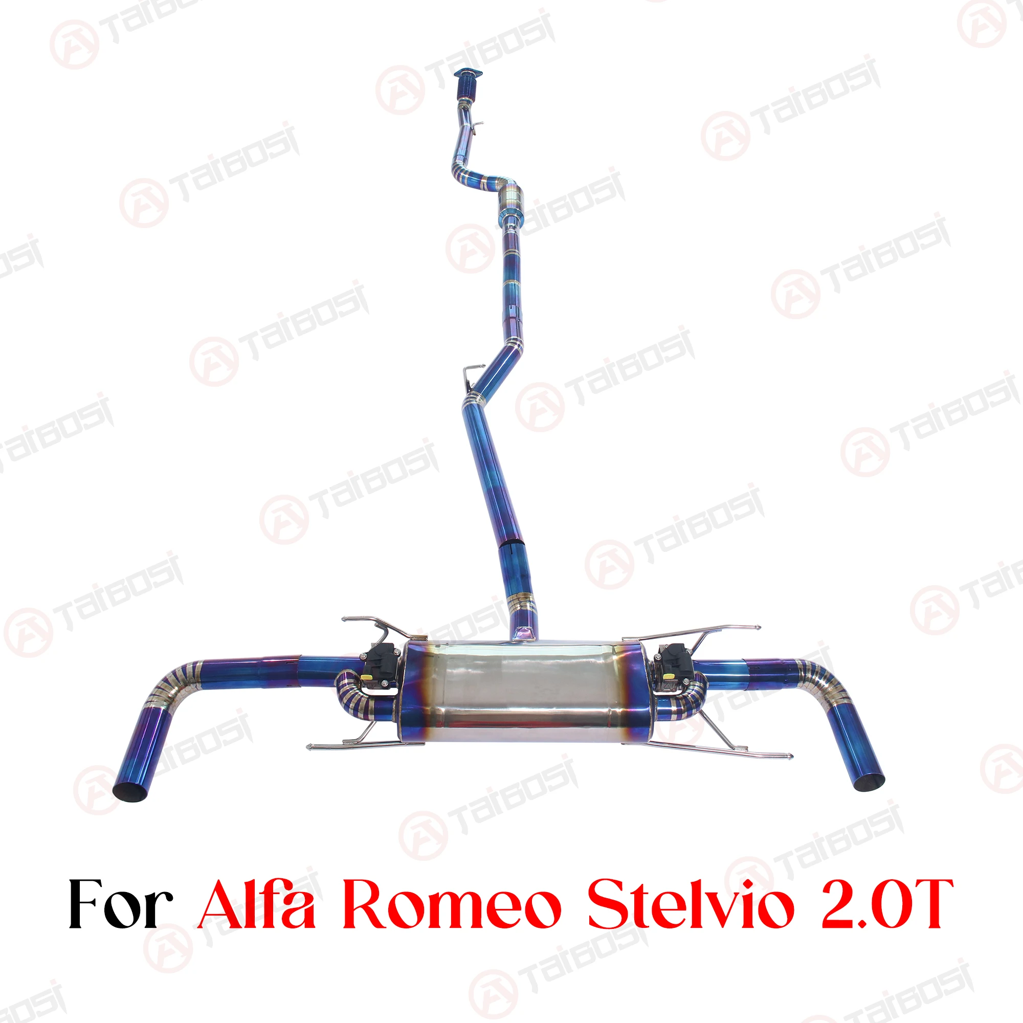 Taibosi For Alfa Romeo Stelvio Performance Catback Exhaust System Valvetronic Valve Remote Control Muffler SUS304 Plug And Play