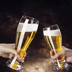 Gold Foil Beer Cup High Appearance Large Capacity Crystal Glass Household Transparent Beer Cup Creative Thickened Wine Glass Set