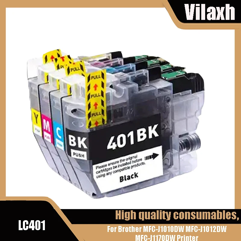 

Vilaxh Standard capacity LC401 401 Compatible Ink Cartridge For Brother MFC-J1010DW MFC-J1012DW MFC-J1170DW Printer