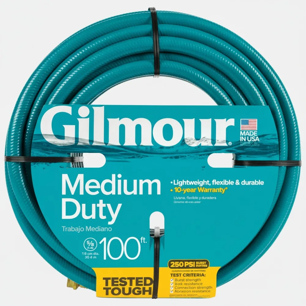 

Flexible 5/8" x 100' Kink-Resistant Garden Hose, Lightweight Outdoor Watering Tool for Home Gardens