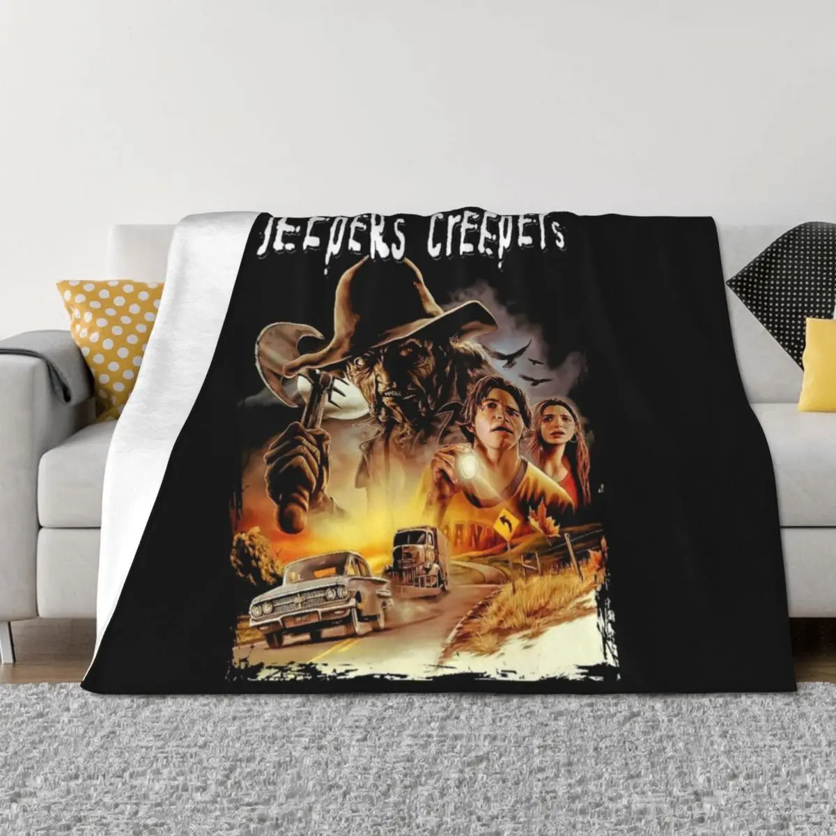 

Jeepers Creepers Essential Throw Blanket Thins Shaggy Nap Cute Plaid Blankets