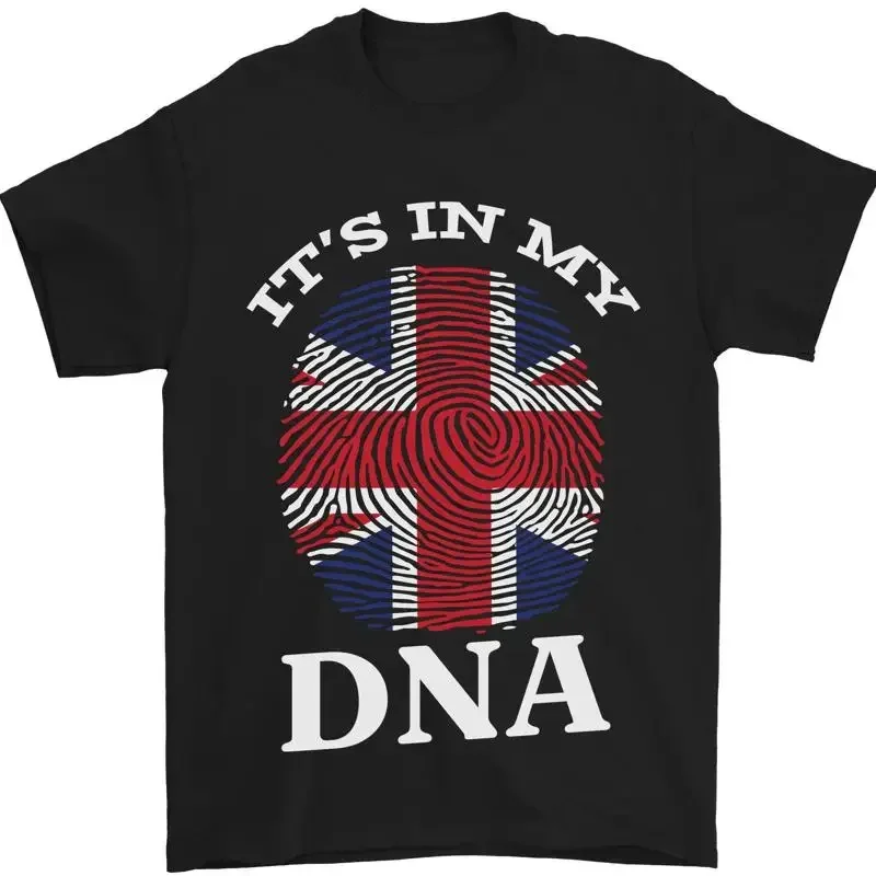 Großbritannien Sein IN My DNA Lustig Union Jack Flagge Herren T 100% Baumwollen T shirt