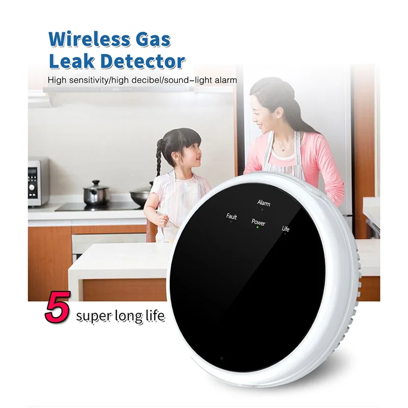 Sensor de Gas Natural Y01A Wifi, alarma inteligente Tuya, Detector de fugas de Gas, pantalla Digital LCD de temperatura para el hogar y la cocina