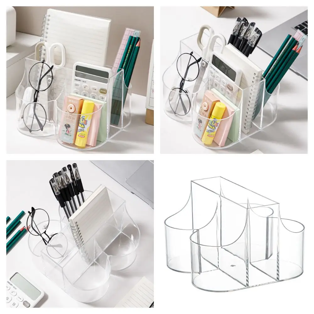 Durable Multi-function Pen Container Acrylic Transparent Desktop Storage Box Home Decoration Gift Stationery