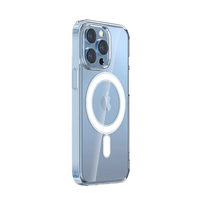 Luxury Transparet Magsafe Wireless Charging Case For iPhone16 15 14 13 12 11 Pro Max Plus Mini Magnetic Transparent Bumper Cover image 2