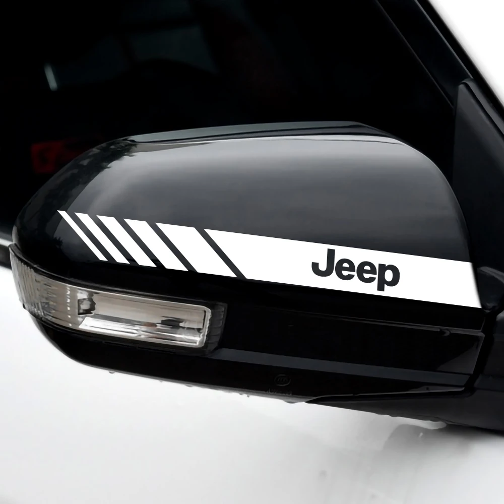 2 قطعة سيارة مرآة الرؤية الخلفية شعار ملصقات نافذة الجسم شارة مائي ل جيب رينيجيد جراند شيروكي كومباس رانجلر اكسسوارات
