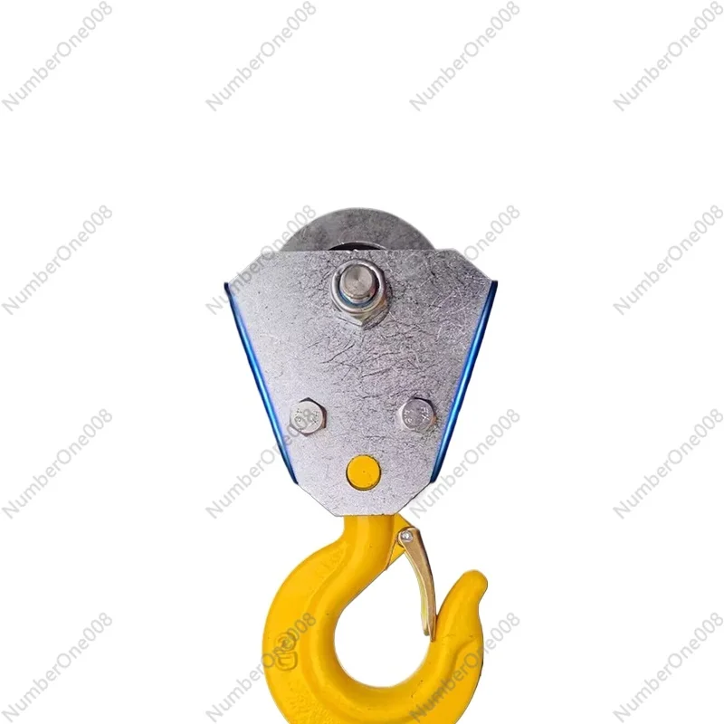 Lifting Pulley Block Towing Wheel with Hook for Winch  Alloy Steel Electric Winch Hook Hoist Block Wire Rope