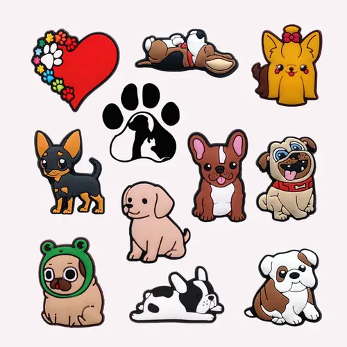 1 Uds. De dijes de zapatos de PVC para mascotas favoritas, Bulldog, Labrador, formas de Beagle, zapatos, hebilla superior, accesorios, encantadoras sandalias de Pug, decoraciones