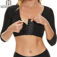 MISSMOLY Tops moldeadores de brazos para mujer, medias mangas de compresión más delgadas, Corrector de postura postoperatorio, ropa moldeadora
