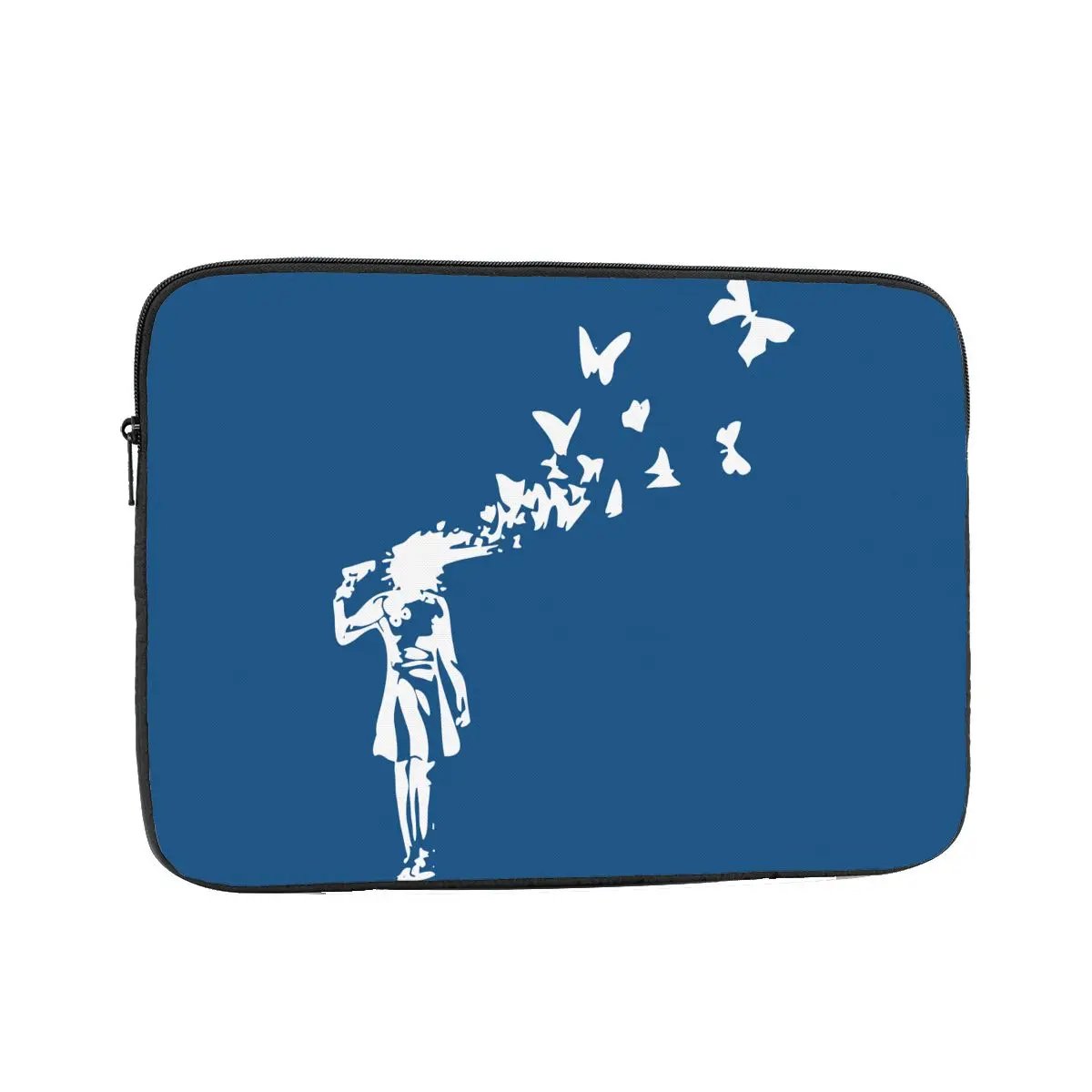 بانكسي فراشة فتاة 10 12 13 15 17 بوصة حقيبة لابتوب كم حقيبة دفتر حافظة حقيبة مضادة للصدمات