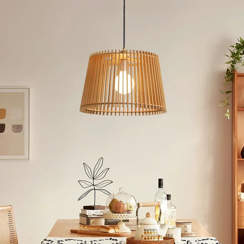 NEW Japanese restaurant bucket pendant lamp net red living room table bar table lamp decorative lamp bedroom small pendant