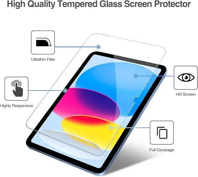 2Pcs For iPad 11/10th Generation Tempered Glass For 2025 iPad 11 inch (A16)/10th Generation Anti-Scratch Screen Protector view 2