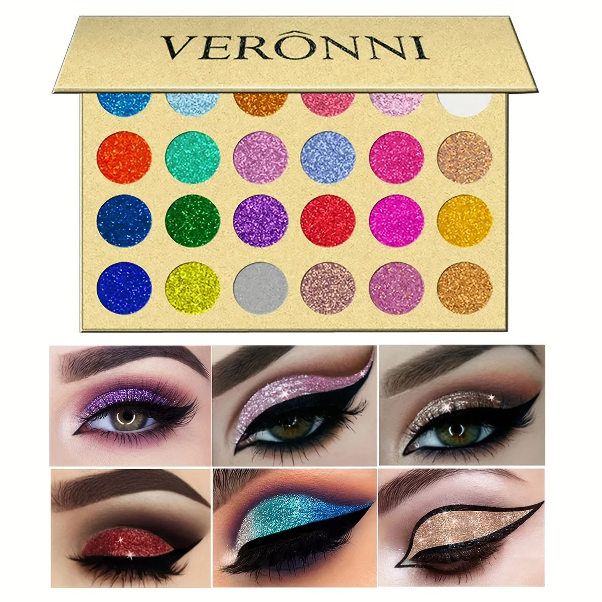 24/15 Color Glitter Eye Shadow Palette Waterproof Pearlescent Diamond Bright Cosmetic Profissional Eyeshadow Makeup Palette