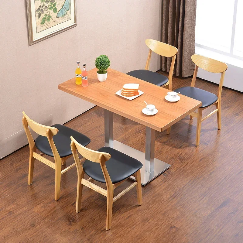 

A Nordic modern style ash potato chips chair dining table small apartment indoor and outdoor coffee bar milk tea shop tables
