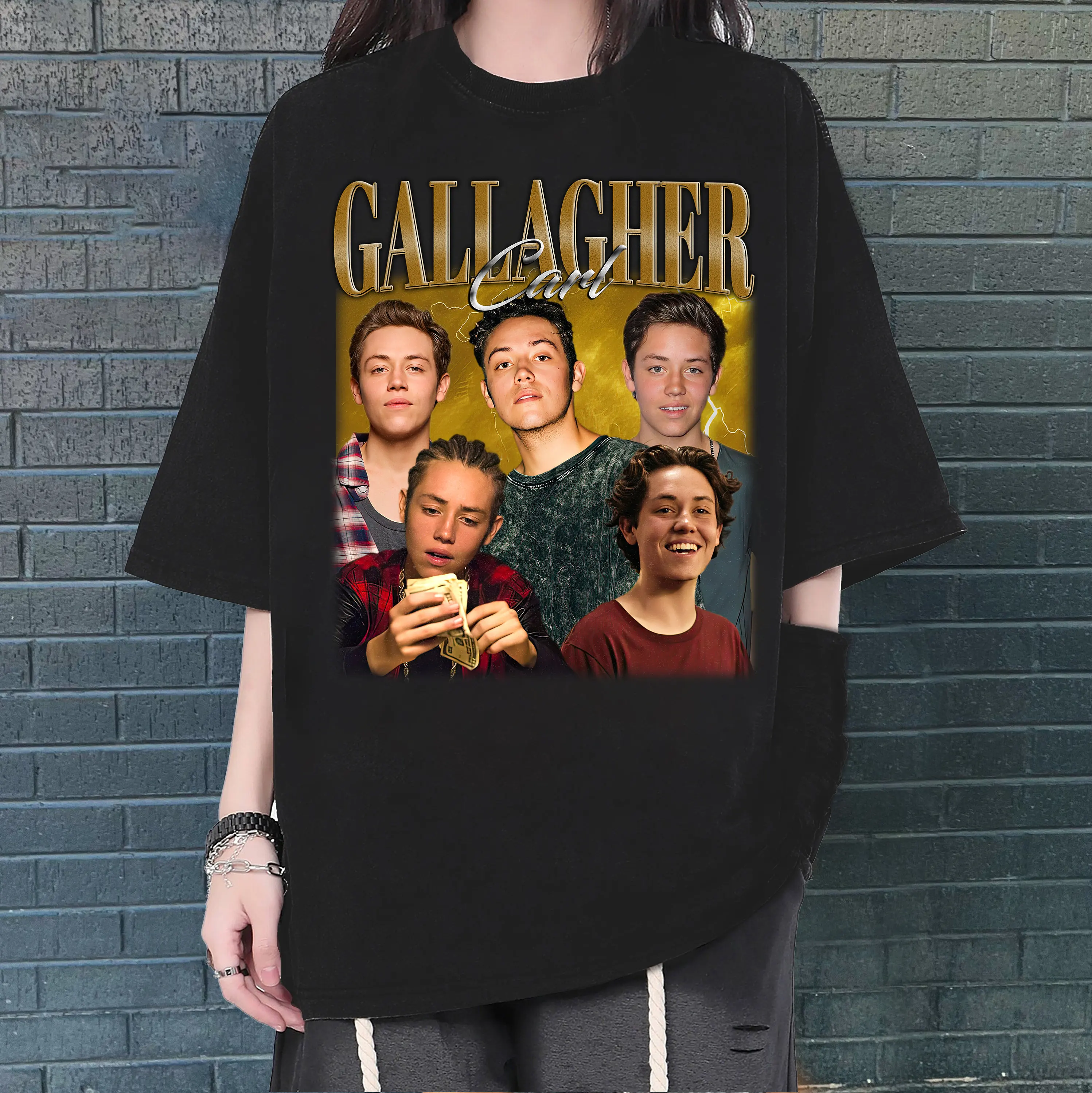 

Gallagher Carl T Shirt Hip hop Trendy Retro