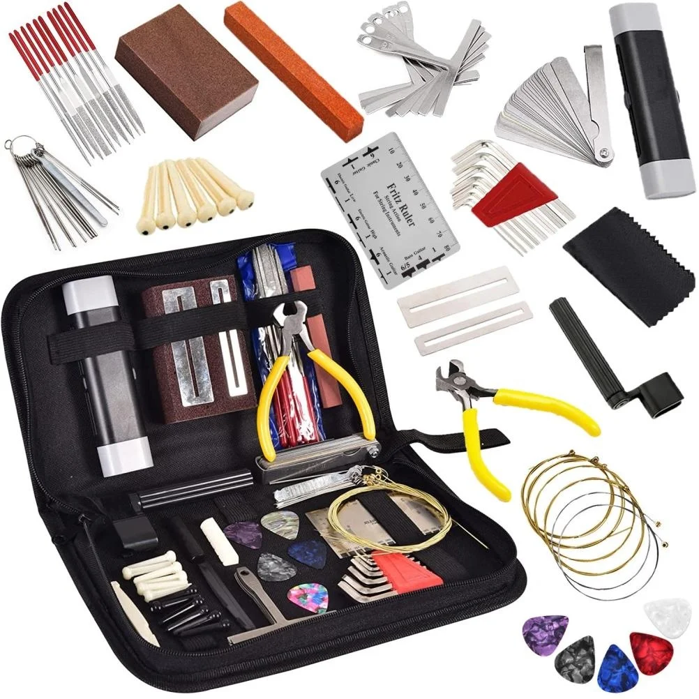 72pcs-guitar-tool-kit-maintenance-tools-with-carrying-bag-string-organizer-string-action-ruler-gauge-measuring-tool