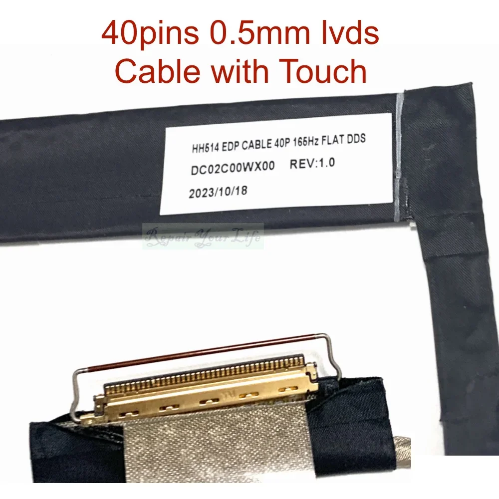 LCD LVDS Cable for Acer AN515-58 N22C1 LED Touch EDP Cable HH514 40pins 0.5 Video Connector DC02C00WX00 50.QHYN2.001