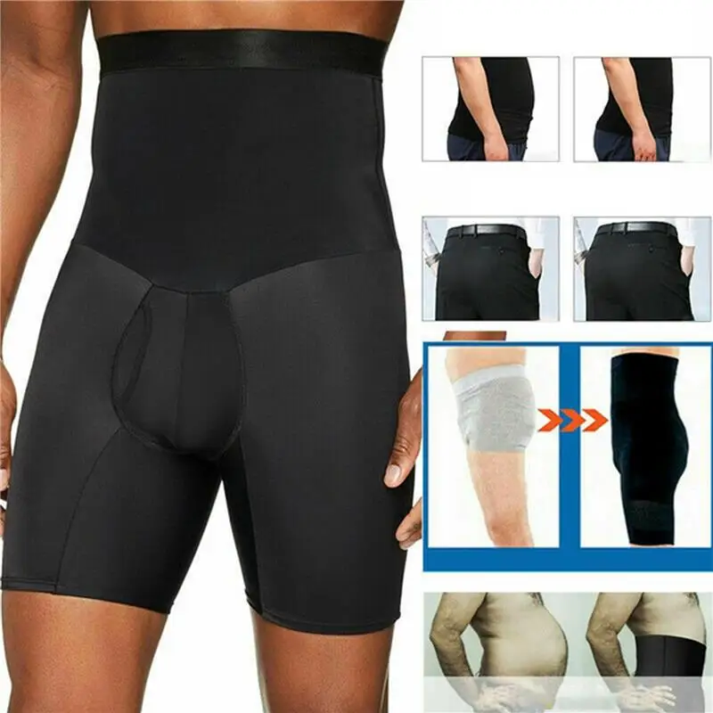 Men Control Panties Boxer Briefs Slimming High Waist Trainer Bodysuit Contour Body Shaper Compression Slim Fit Underpants New