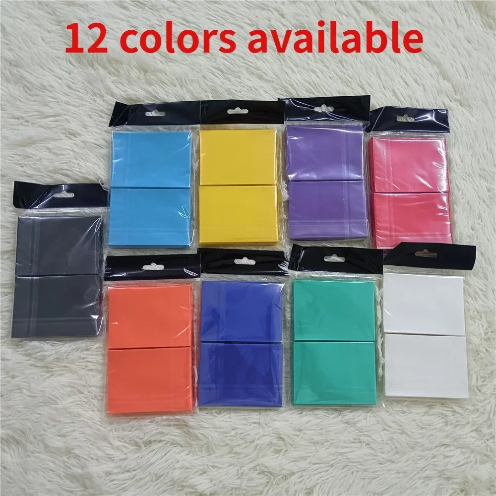 100PCS 66x91mm Matte Colorful Standard Size Card Sleeves TCG Trading Cards Protector Tarot Shield Board Games Magical Cover PKM