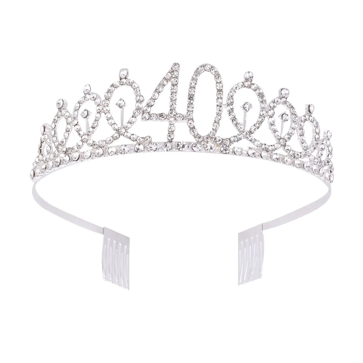 

Birthday Crown Rhinestone Alloy Number Headgear Queen Decorations Bridal Party Accessories Elegant Celebrations