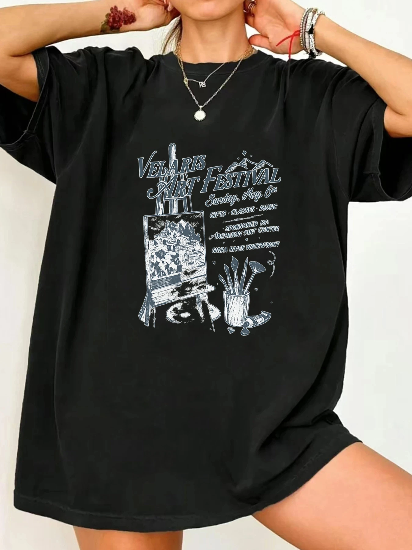 【006581】 T-shirt à manches courtes et col rond pour femme, grande taille, demi-manches élastiques et imprimés tendance