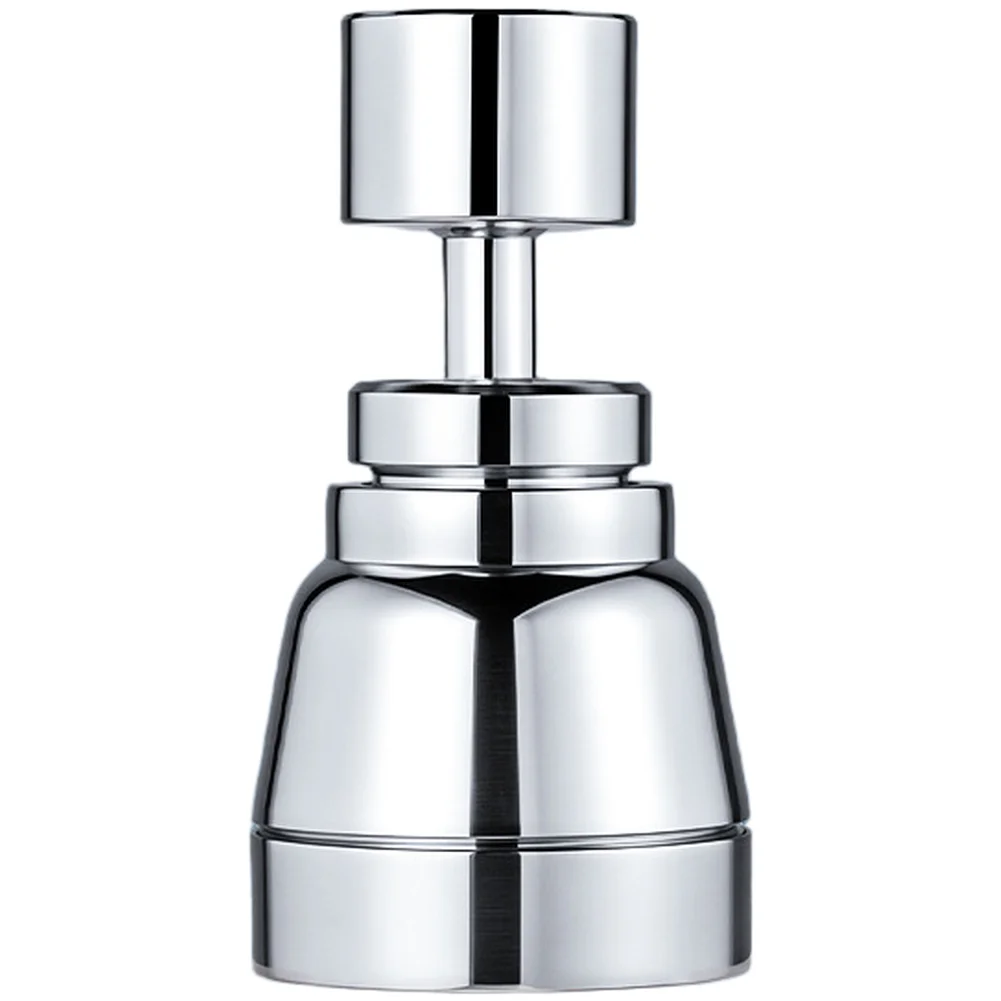 360 Swivel Kitchen Faucet Extender in Stainless Steel ABS Construction with Bubble Shower and Mixed Spray Modes