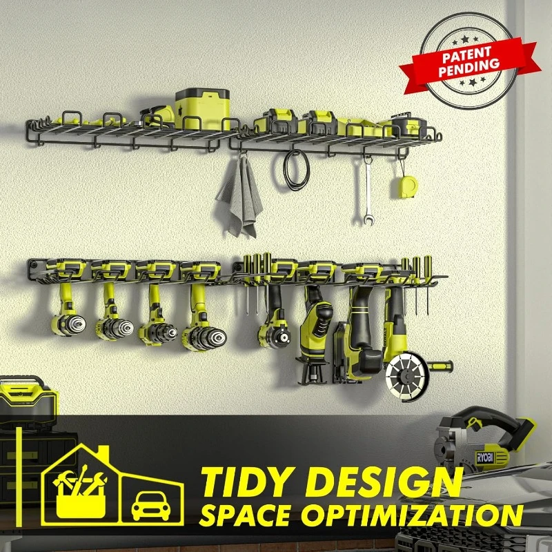 Power Tool Organizer, Max 100lb load & Assembly-free,  Tool Storage Rack in Garage/Workshop/Pegboard Suitable for giving for men