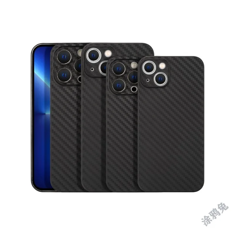 Hurtownia: Etui na telefon z teksturą włókna węglowego chroniące obiektyw aparatu, do iPhone 17 16 15 14 13 12 11 x 8 7 plus Pro Max — zdjęcie produktu 2