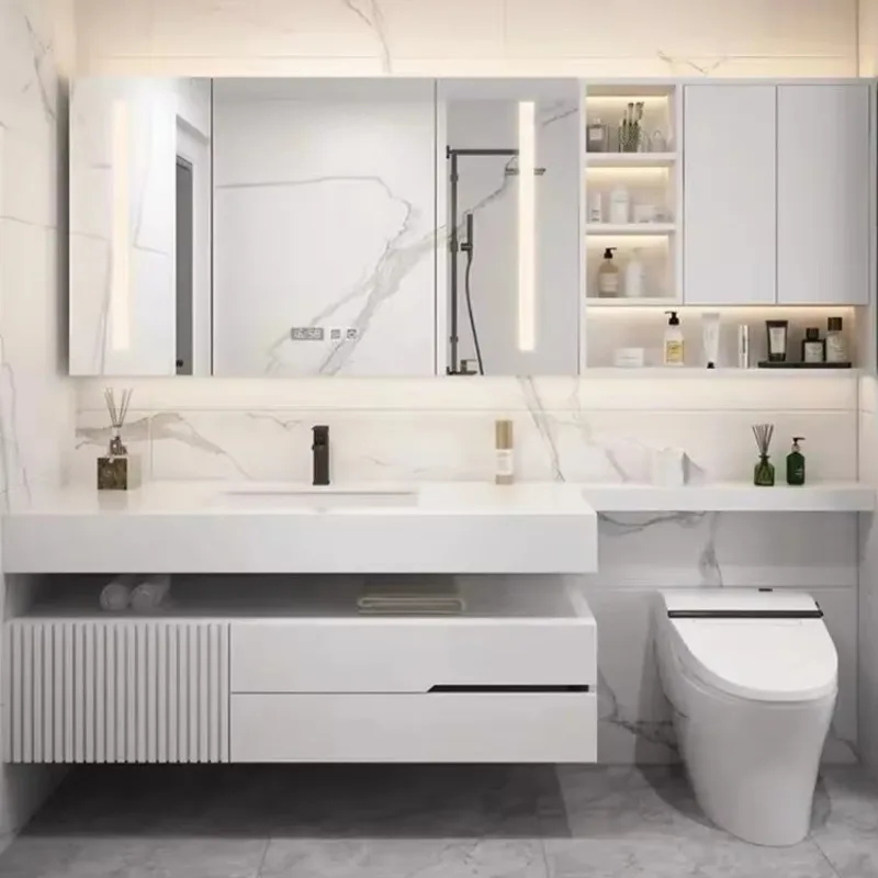 

Hotel bathroom cabinet, vanity, custom 42-inch modern waterproof cabinet with mirror