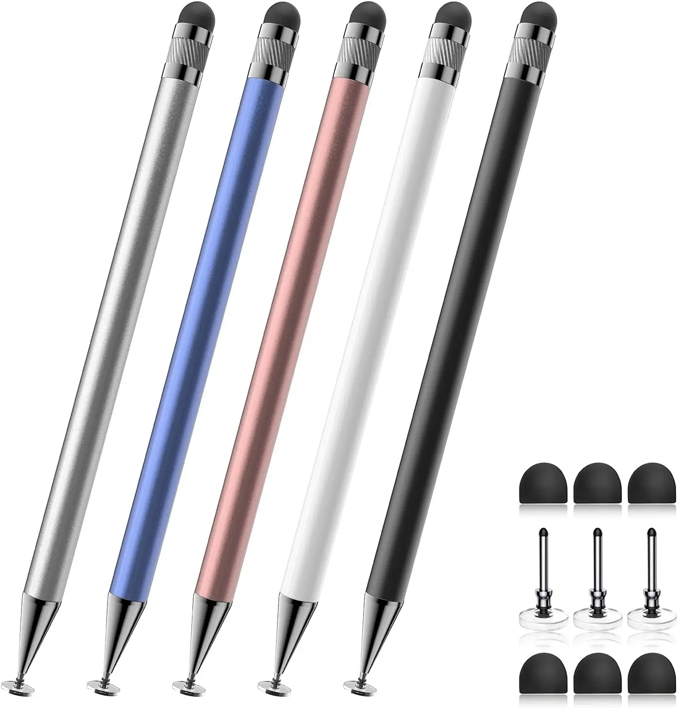 

5-Pack Touch Screen Stylus Pen, High Precision for iPhone/iPad/Android Tablets, Multiple Colors