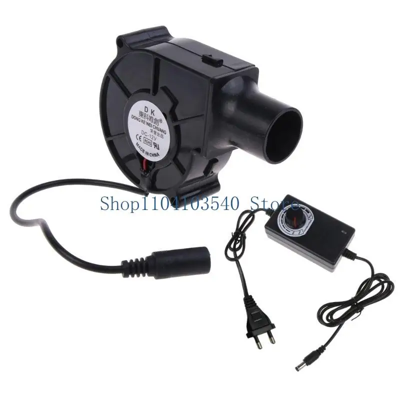 

02DC BBQ Air Blower Portable BBQ Fan Air Blower Handheld Barbecue Fan 12V US/EU Plug