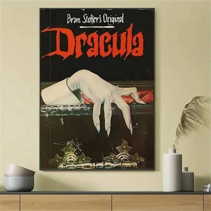 Moderne Horror Vampire Hand Canvas -Drucke, gotische dramatische Wandkunst, Wohnzimmerplakat, Badezimmer, Heimdekoration Halloween 10 Hauptverkaufs -Gotic -Designs - №1