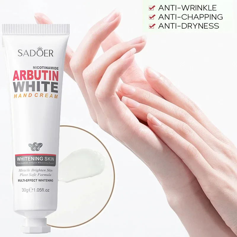 Whitening Hand Cream Niacinamide Arbutin Wrinkle Removal Anti-crack Moisturizing Repair Fade Fine Lines Smooth Skin Hand Care