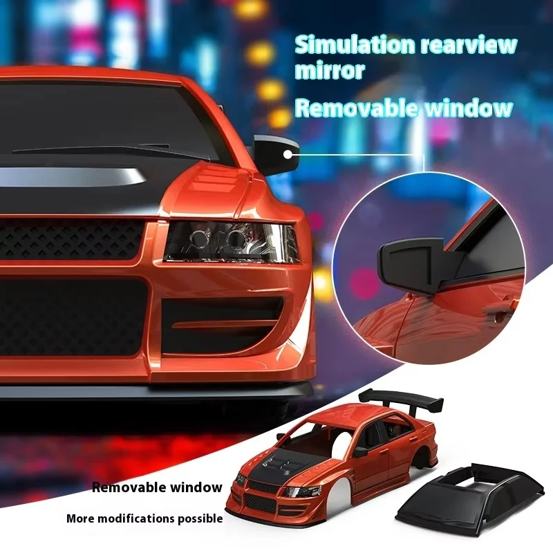 توربو سباق 1/76 سيارة كهربائية صغيرة تعمل بالتحكم عن بعد C76 لعبة صغيرة Rtr سيارة رياضية نموذج سيارة للكبار لعب الأطفال هدية #4