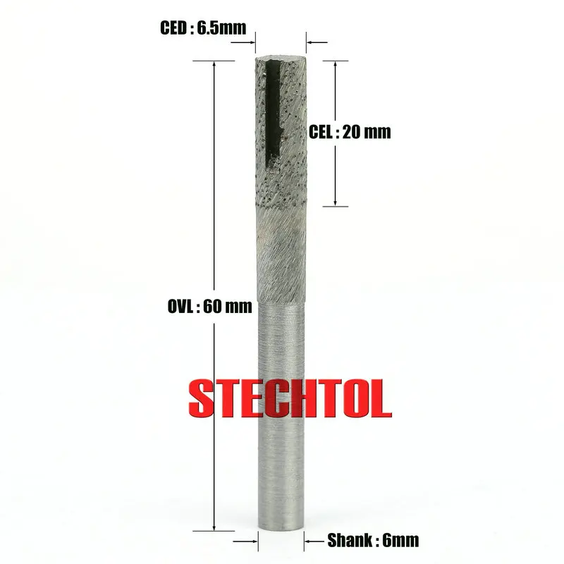 6–16 mm flaches Ende, gesinterte Steinwerkzeuge mit Nut, Diamant-CNC-Fräser, Gravurschneider, Schlitzen, Bodenfräsen, Schneiden von Granit – Detail 10