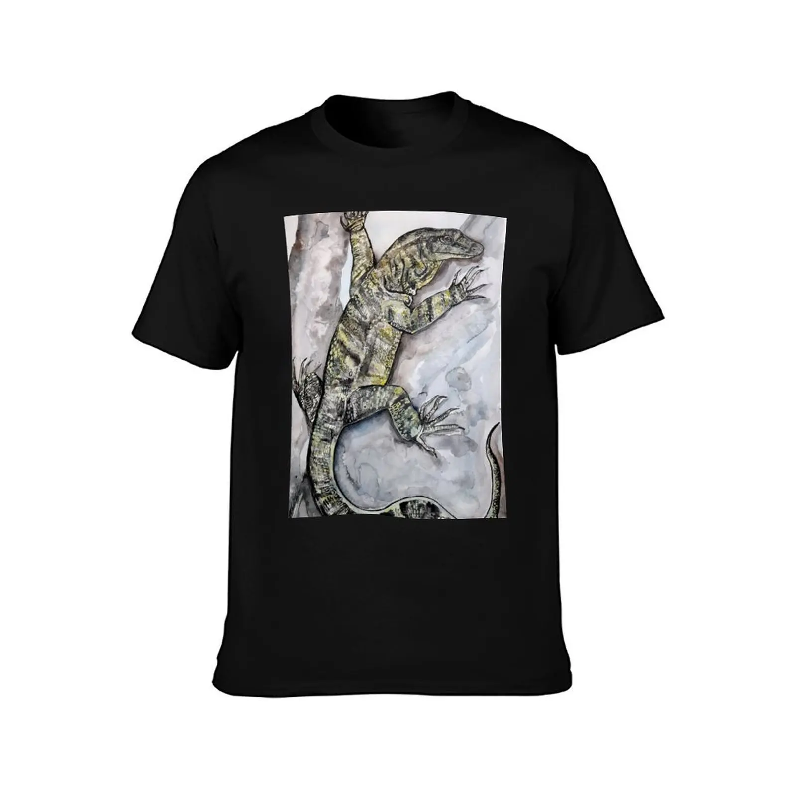Australian Monitor Lizard aka the Goanna Climbing higher T-Shirt Summer Casual Cotton Tee Oversized Streetwear Tops