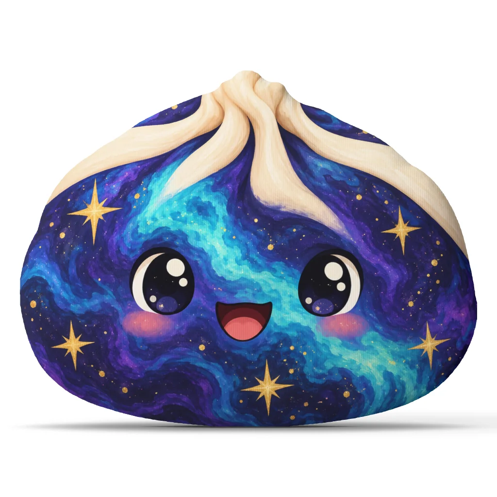 Kawaii Galaxy Dumpling Kissen Sternenhimmel Bao Kissen Niedliches Weltraum Dekokissen Geformtes Stoffkissen für Heimdekoration Geschenk – Detail 1