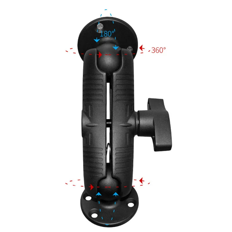 Placa redonda de 2,25 pulgadas, Bola de 3,68 pulgadas, 21CM de largo, soporte para GPS/ordenador para RAM