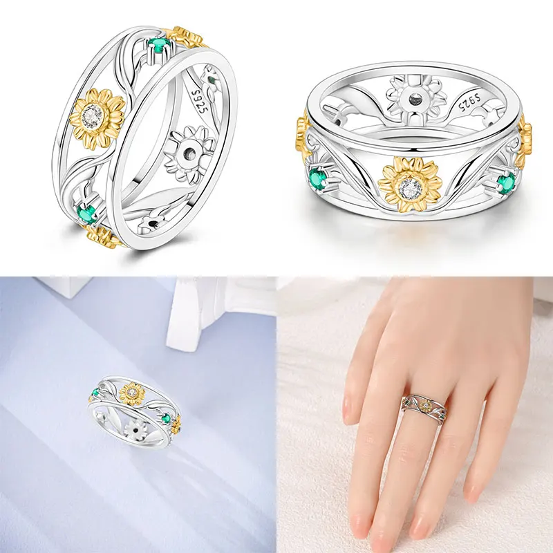 Women'S Pavé Multi-Ring Cross Wide Ring 100% 925 Sterling Silver Suitable For Anniversary And Valentine'S Day Gifts
