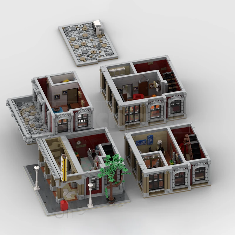 精巧な新製品MOCビルディングブロックモデル街角ビルモジュール式子供のおもちゃギフトDIY組み立てセット