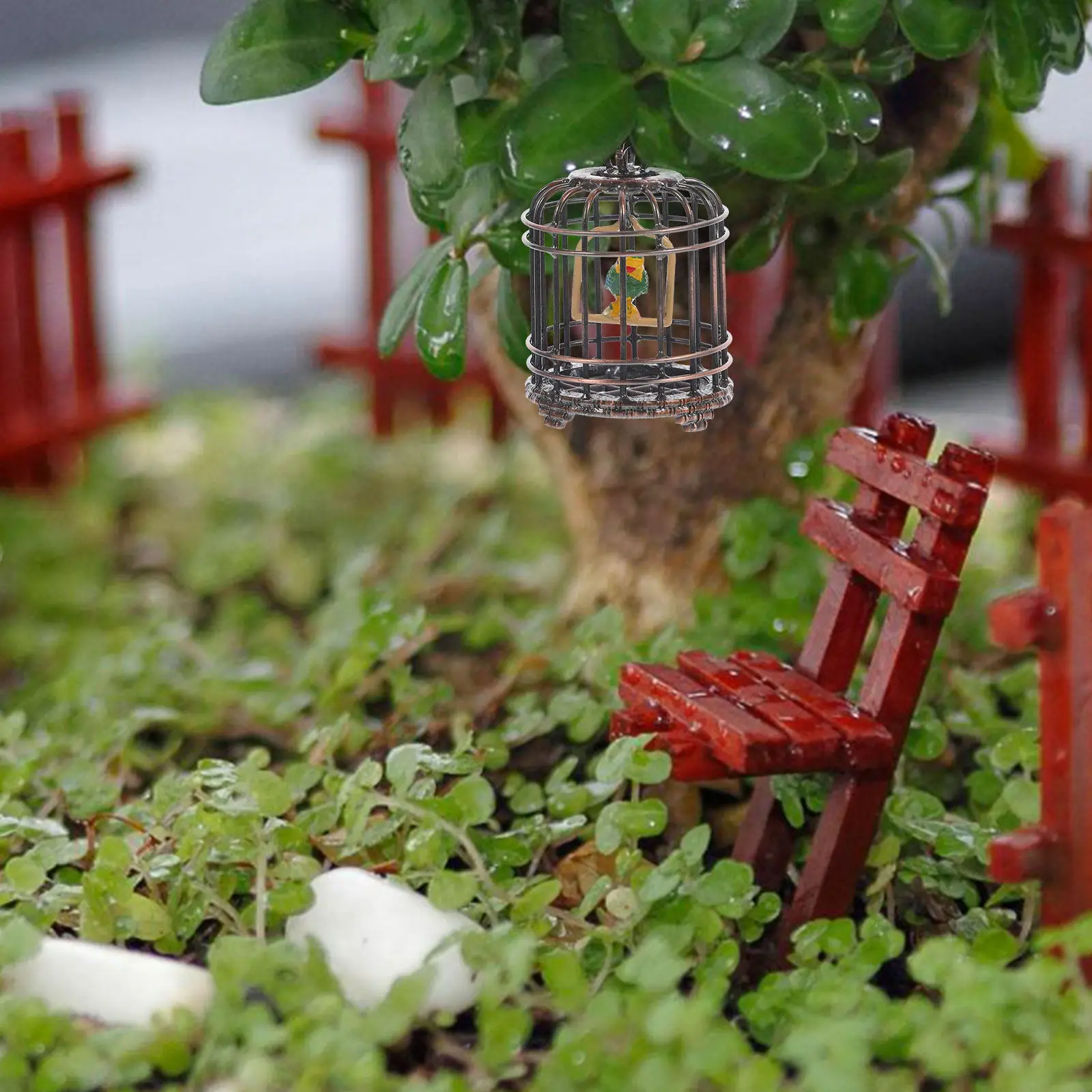 

Миниатюрная медная клетка для птиц 1:12, маленький размер, легко переносить, простая установка, прочная, качественная работа, аксессуар для игр, декор