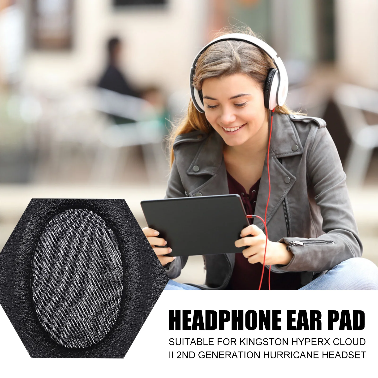 

2pcs Headphone Pads Ear Covers Replacement For Cloud Ii Durable Soft Ear Cushions For Headset Headphone Protective Cover