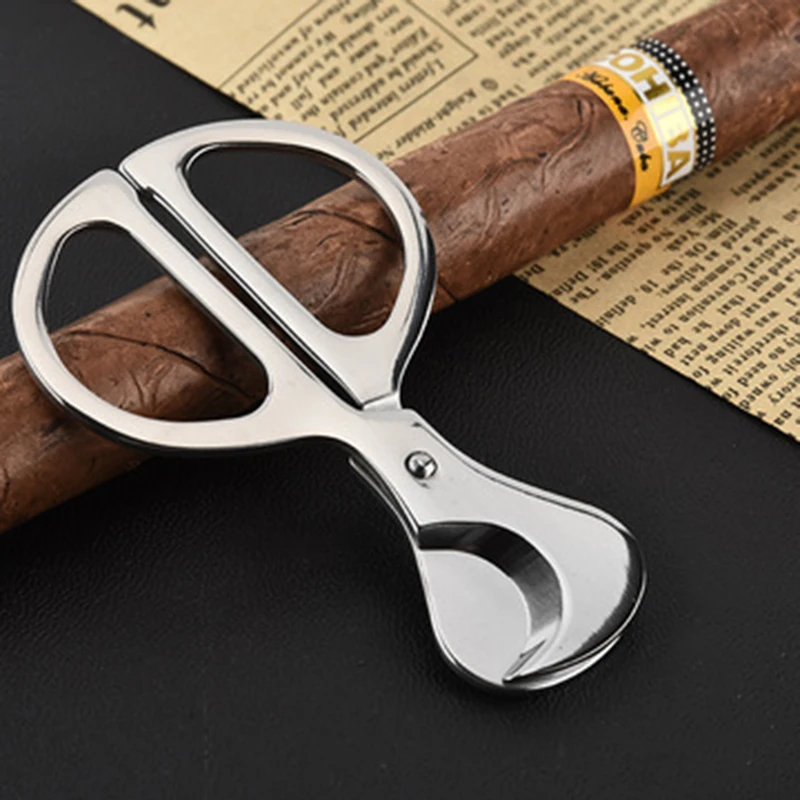 Cigar Supplies Classic Stainless Steel Cigar Scissors Round Cutter Head Guillotine Knife Smoking Accessories For Cohiba Cigar