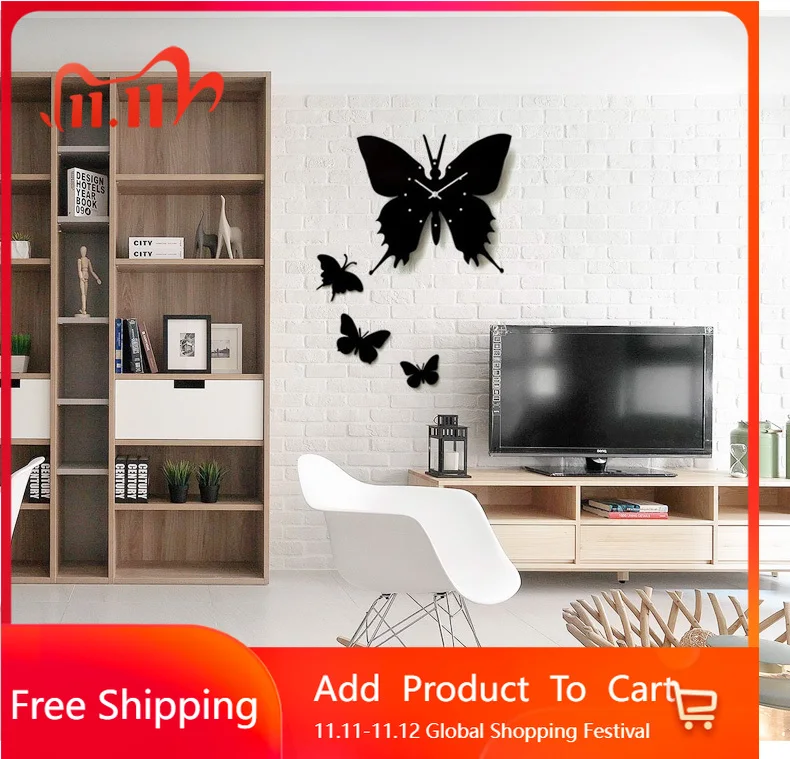 

Restaurant Silent Wall Clocks Living Room Relaxing Large Digital Luxury Restaurant Wall Watch Nordic Simple Reloj Home Design