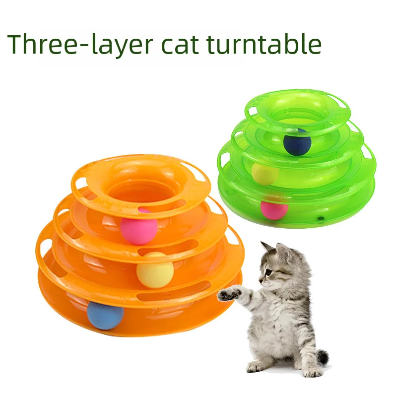 Pet Supplies Amazon Explosions Cat Turntable Toy Three-layer Track Cat Toy Interactive Pet Cat Toy Puppy toy Smart cat toy Toy