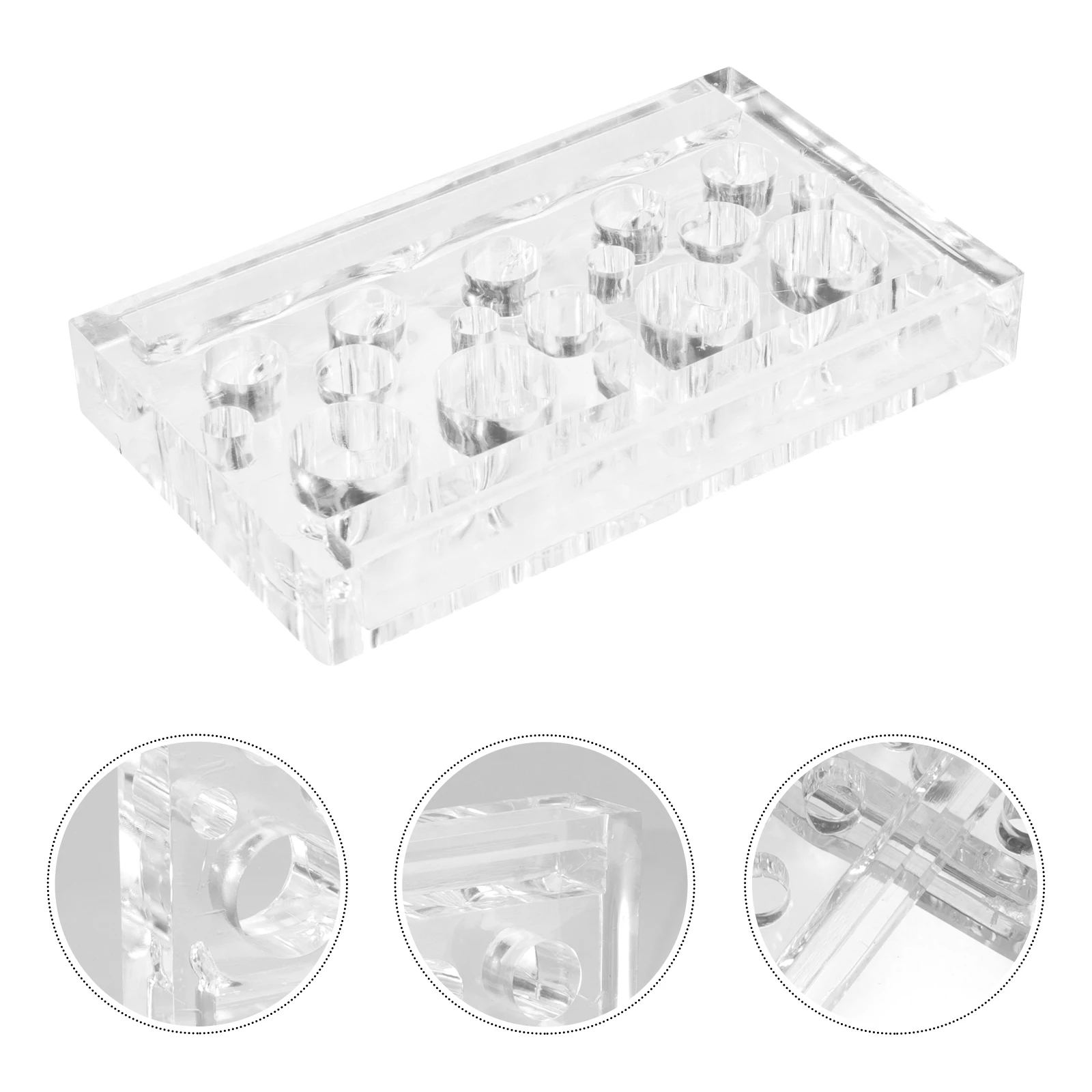 

2pcs Pigment Ink Holder Acrylic Pen Stand For Tattoo Eyebrow Lip Work Machine Pens Cotton Swabs Storage Portable Creative Shape