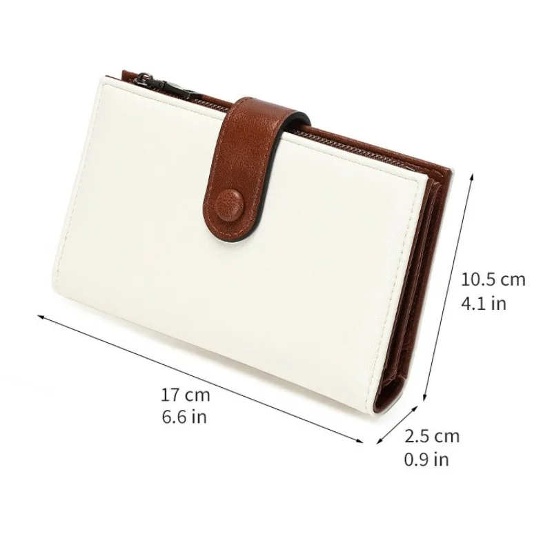 جديد حماية تتفاعل المرأة المحفظة الرجعية حقيبة جواز السفر متعددة الوظائف ثلاثة أضعاف معرف طويل متعدد فتحة للبطاقات حافظة للبطاقات محفظة نسائية للعملات المعدنية