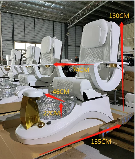 Luxury Electric Massage Pedicure Chairs Nail Salon Foot Spa Manicure Pedicure Chair With Basin Guangzhou