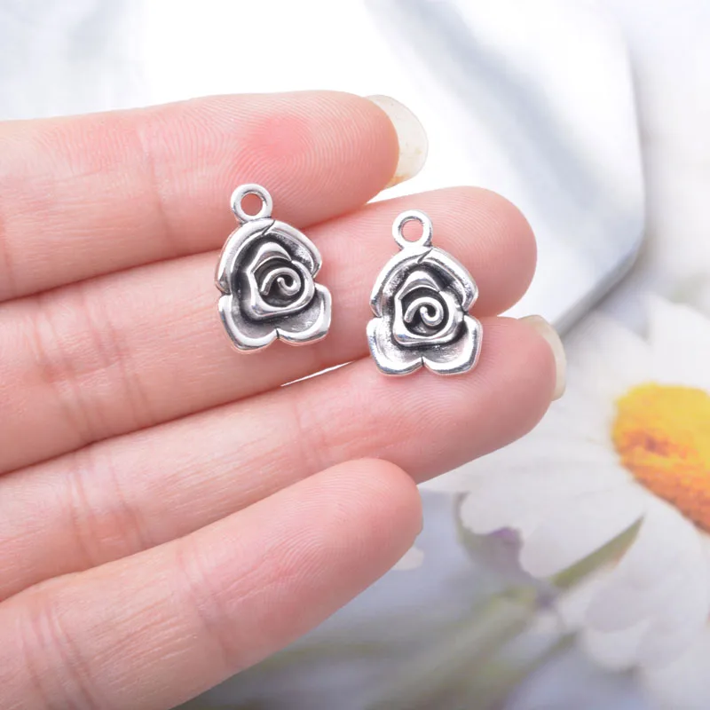 10 Stück/Set Ethnische Zinklegierung Baum des Lebens Anhänger Schmuckzubehör Boho Rose Seestern Anhänger DIY Damenohrringe – Detail 7