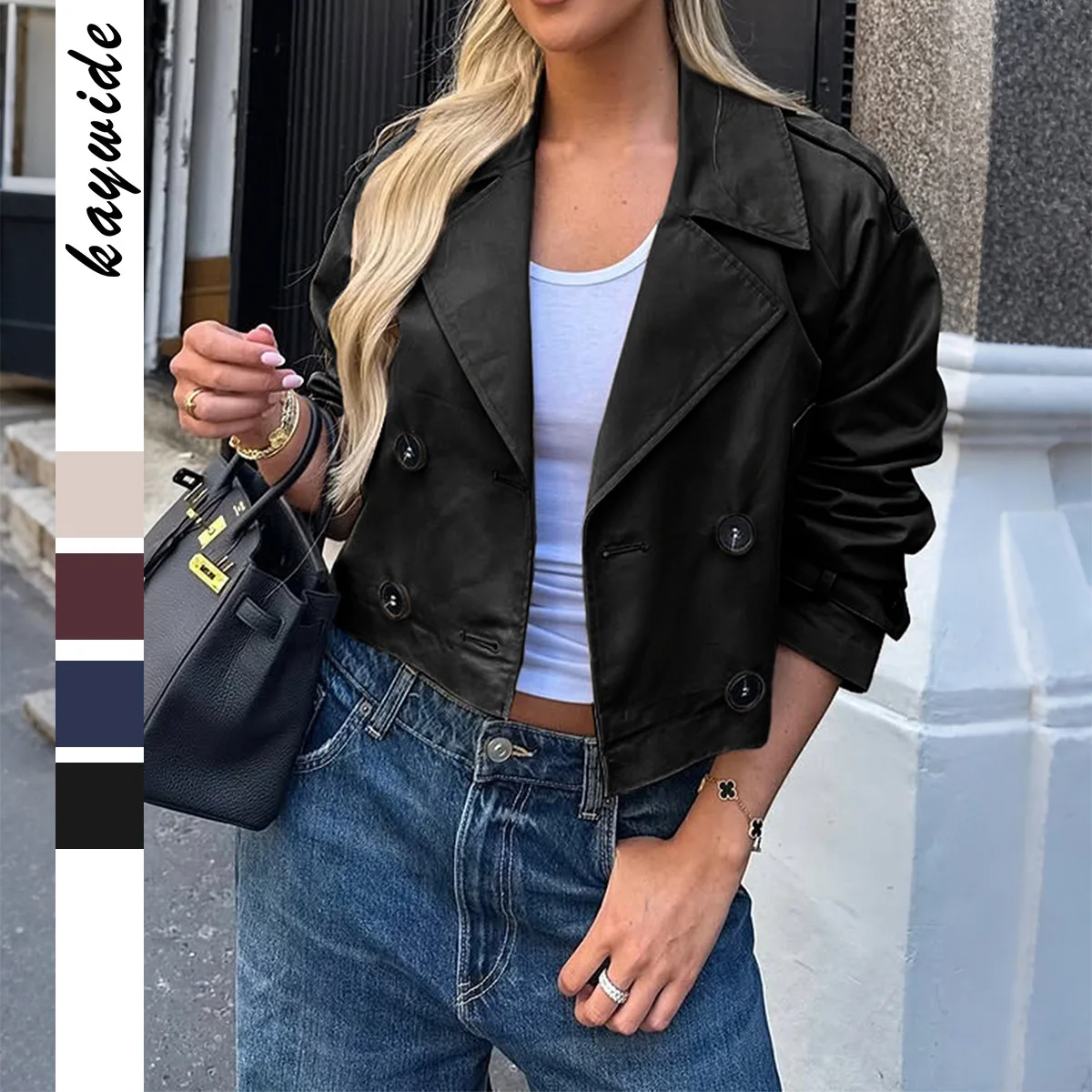 

Повседневное ор Пальто European Sle Women's Faion Осень Зима Независимая станция на пуговицах Длинная све Верхняя одежда ор Пальто